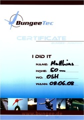Bungee-Urkunde